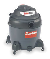 DAYTON 3VE22 Wet/Dry Vacuum, 6.5 HP, 18 gal, 120V