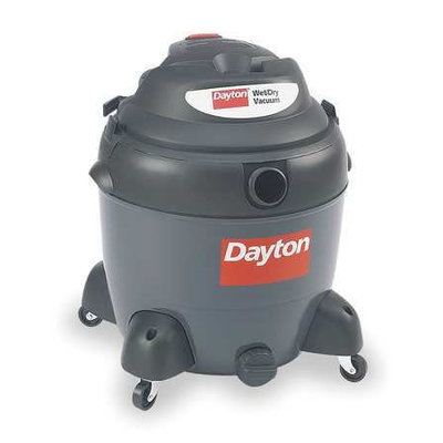 DAYTON 3VE22 Wet/Dry Vacuum, 6.5 HP, 18 gal, 120V