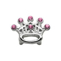 Mirage 3/8 Slider Crystal Crown Charm