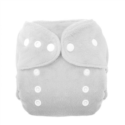 Thirsties Duo Fab Fitted Snap Cloth Diapers, White, Size Two (18-40 lbs)