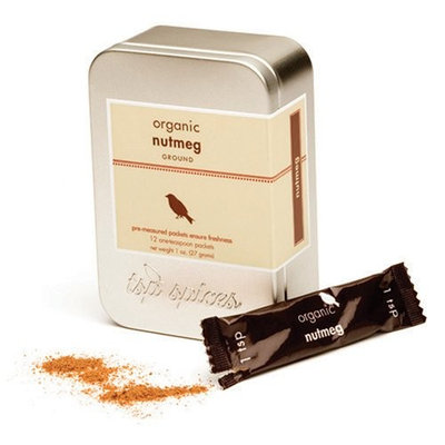 Tsp Spices Ground Organic Nutmeg, 12 One-teaspoon Packets, 1-Ounce Tins (Pack of 3)