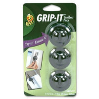 Duck Brand Grip-It Grabbers, Permanent Adhesive Holders, 3 Grabbers per Pack, Black (631819)