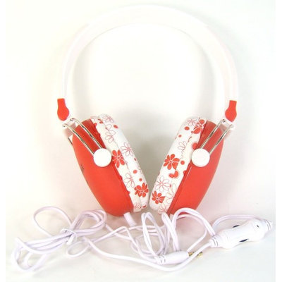BadAax HP2134V Red Stereo Headphones