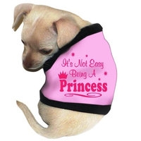 Pet Tease It's not Easy Being Princess Dog Tank, Small, Pink