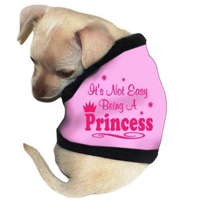 Pet Tease It's not Easy Being Princess Dog Tank, Small, Pink