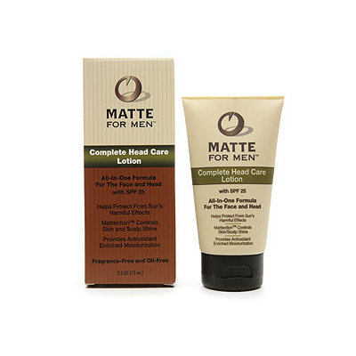Matte for Men Complete Face and Head Care Lotion with SPF 25 Pump