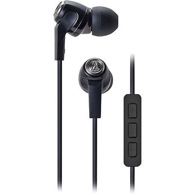 Audio-Technica - Mobile Phone Headphones with Microphone - Black/Red