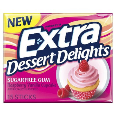 Extra Dessert Delights Raspberry Vanilla Cupcake Sugar-Free Gum 15 pc