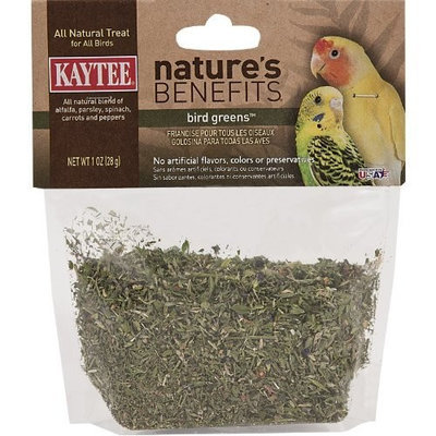 Kaytee Natures Benefits Bird Greens for All Birds, 1-Ounce Bag