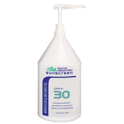 Rocky Mountain Sunscreen, Gallon Pump, SPF 30, Regular Sunscreen, 128-Ounce