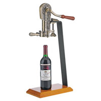 The Wine Enthusiast Legacy Corkscrew with Stand - Bronze/Walnut