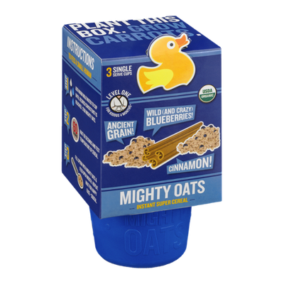 Mighty Oats Instant Super Cereal Wild Blueberries & Cinnamon - 3 CT