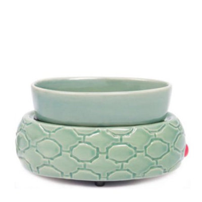 Mwcbk Midwest CBK CC40062 Wax Melter Electric - Green Trellis - Ceramic