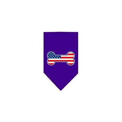Ahi Bone Flag American Screen Print Bandana Purple Small