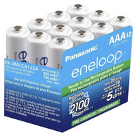 Panasonic eneloop Rechargeable 12 AAA Batteries (PBK4MCCA12SA)