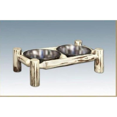 Montana Woodworks MWDFSV Pet Feeder Small Montana Collection Lacquered