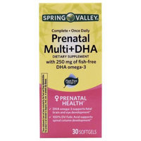 Wal-mart Stores, Inc. Spring Valley Prenatal Multi+DHA Dietary Supplement Softgels, 30 count