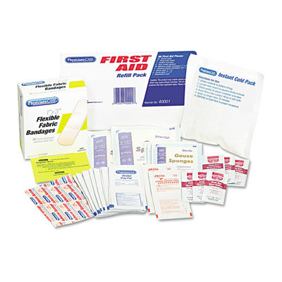 PHYSICIANSCARE First Aid Refill Pack with Most Frequently-Used Products