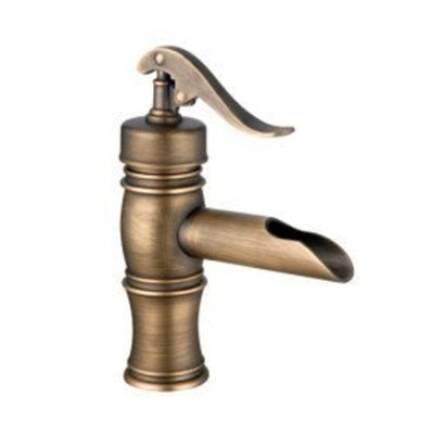 Gold Peak Centerset Antique Brass Bathroom Sink Faucet