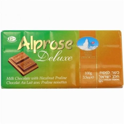 Alprose BG10160 Alprose Milk Chocolate Bar Hazelnut - 20x3. 5OZ