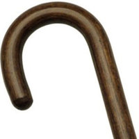 Harvy Ladies Stylish Round Nose Crook Cane Walnut Maple -Affordable Gift! Item #DHAR-9015207