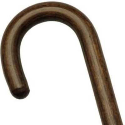 Harvy Ladies Stylish Round Nose Crook Cane Walnut Maple -Affordable Gift! Item #DHAR-9015207