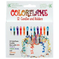 Colorflame Birthday Candles with Colored Flames (12 per box)