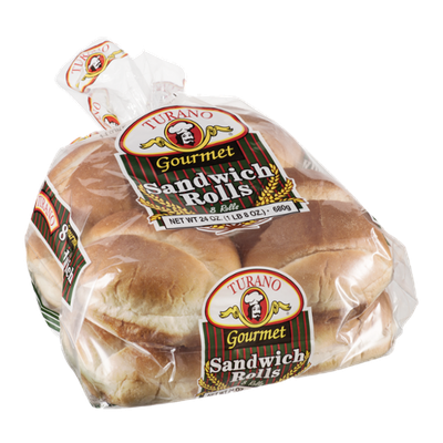 Turano Gourmet Sandwich Rolls - 8 CT