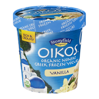 Stonyfield Organic Oikos Nonfat Greek Frozen Yogurt Vanilla