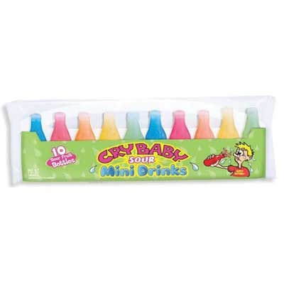 Cry Baby 5 Pack Sour Mini Drinks 1.7oz pouch, 18 pouches/order
