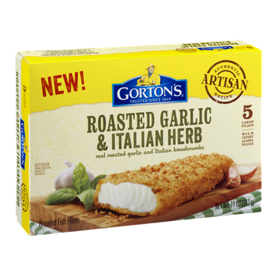 Gorton's Breaded Fish Fillets Roasted Garlic & Italian Herb - 5 CT