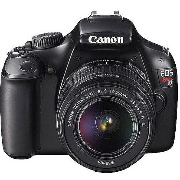 Canon EOS Rebel T3 12.2MP Digital SLR Camera with 18-55IS Lens - Black