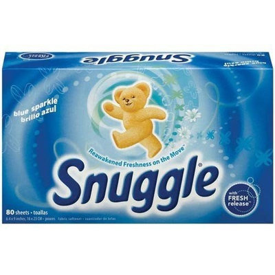 Snuggle Fabric Softener Sheets, Blue Sparkle, 80-Count (Pack of 3) 240 sheets