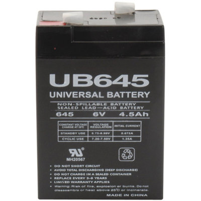 UPG 85998/D5733 Sealed Lead Acid Batteries (6V; 4.5 AH; UB645)