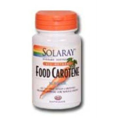 Solaray Dry Natural Food Carotene 10000 IU Capsules, 30 Count