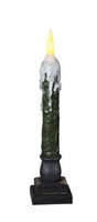 Delighted Home MC-W9FG Hand-Waxed Battery-Operated 9 in. Frosted Green MC Taper