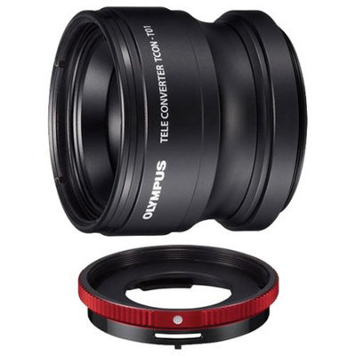 Olympus TCON-T01 Tele Converter Lens & CLA-T01 Adapter Ring Pack for Tough TG-1, TG-2 & TG-3 iHS Waterproof Digital Camera