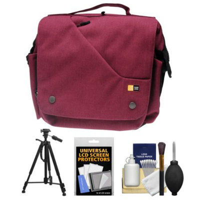 Case Logic Reflexion Digital SLR Camera & Tablet Messenger Bag (Pomegranate) with Tripod + Accessory Kit