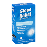 NatraBio Non-Drowsy Sinus Relief Tablets