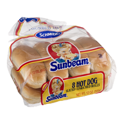 Schmidt Sunbeam Hot Dog Rolls - 8 CT