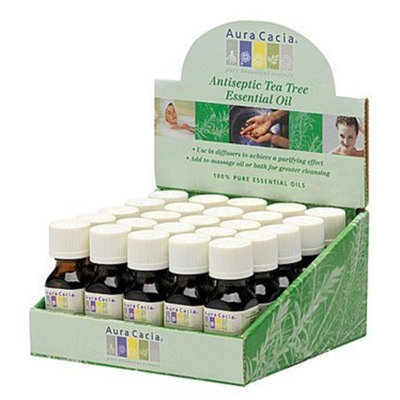 Aura Cacia 25 PC TEA TREE COUNTER DISPLAY (Pack of 2)