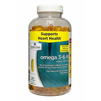 Member's Mark Omega 3, 6, 9 Dietary Supplement 1600 Mg, Soft Gels, 325-Count