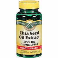 Spring Valley Heart Health Chia Seed Oil Extract Dietary Supplement