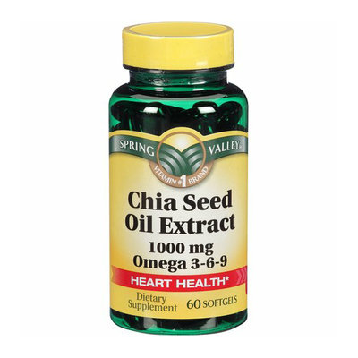 Spring Valley Heart Health Chia Seed Oil Extract Dietary Supplement