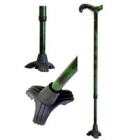 Med-aid Adjustable Carbon Fiber Stable Cane Color: Green
