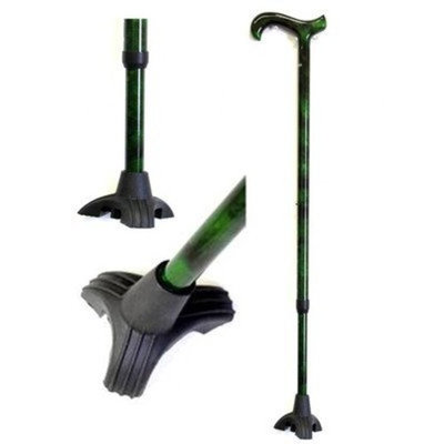 Med-aid Adjustable Carbon Fiber Stable Cane Color: Green