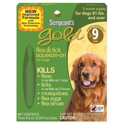 Sergeant's Pet Sergeant's 60-Pound Gold Flea and Tick Squeeze-On Dog Over