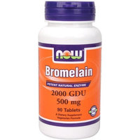 NOW Foods Bromelain 2400Gdu/500mg, 120 Vcaps (Pack of 3 (120 vcaps ea))
