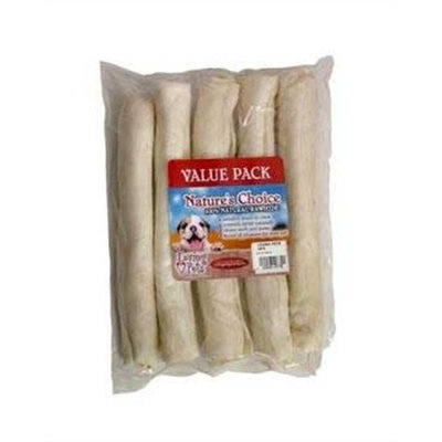 Loving Pets Nature's Choice 100-Percent Natural Rawhide White Retriever Rolls Dog Treat, 10-Inch, 5/Pack