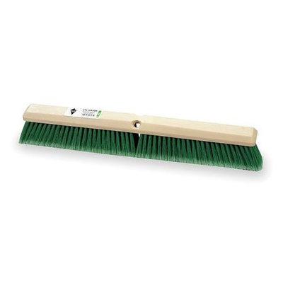TOUGH GUY 3U767 Push Broom, Green Synthetic, Floor Brush